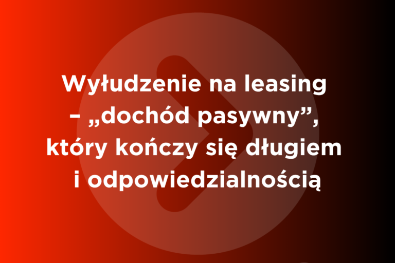 Wyłudzenie na leasing